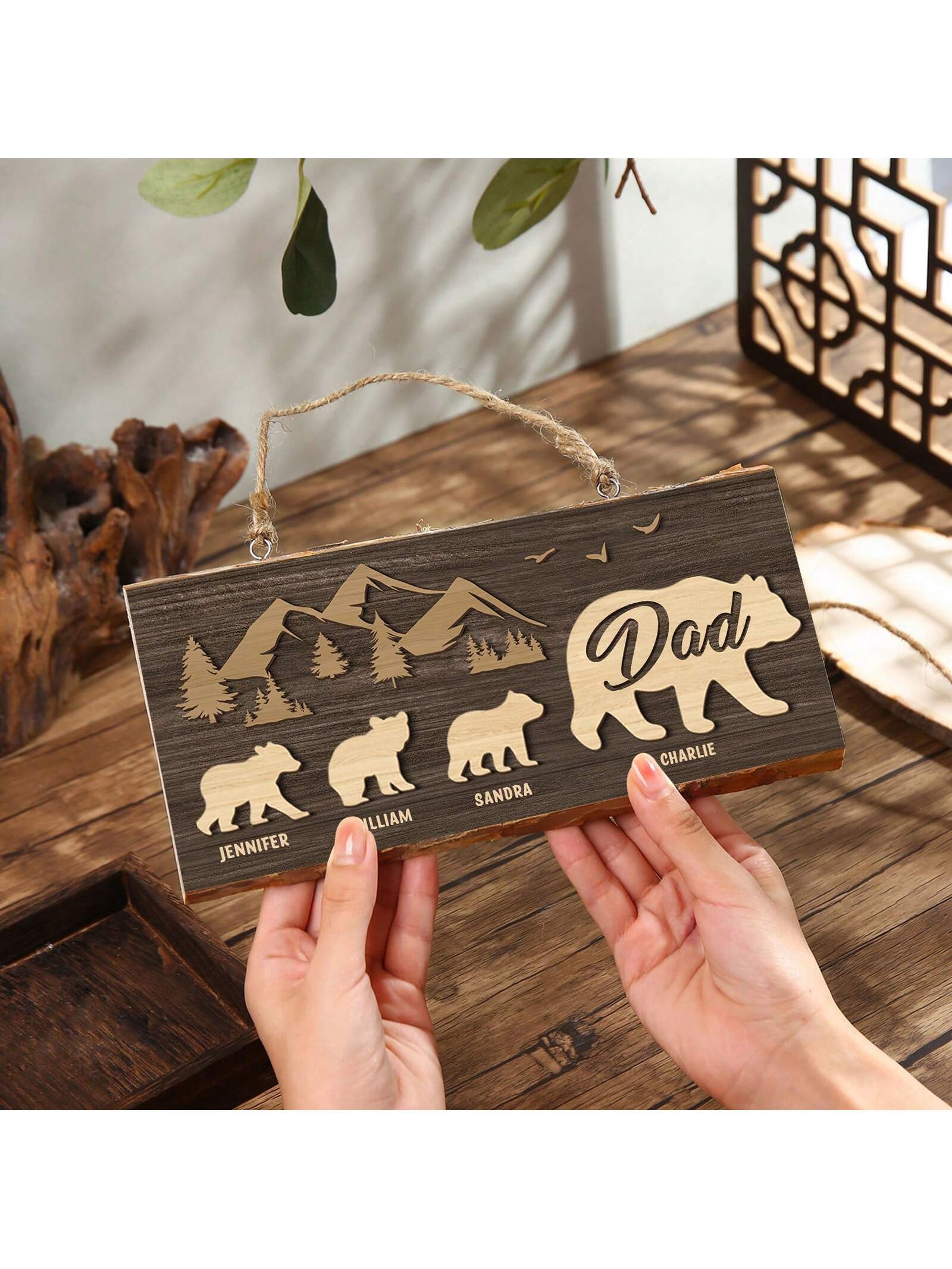 Welcome to our customized Polar Bear Wooden Sign, perfect for personalizing your family's home with a unique touch. Crafted with high-quality wood, this sign features a custom polar bear design that will add a charming and personalized touch to any room. A thoughtful and meaningful gift for your loved ones.