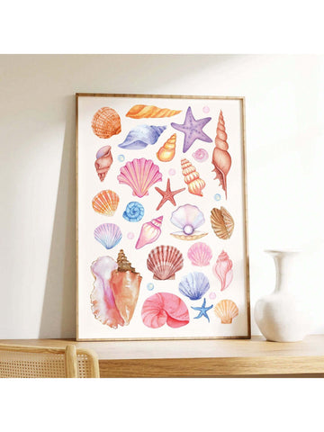 Enhance your living space with this expertly crafted Cute Coastal Seashells Wall Art. Featuring a vibrant summer canvas print, it brings the serene beauty of the beach indoors. Perfect for beach-themed decor, this artwork adds a refreshing coastal touch that complements any room with subtle elegance and seasonal charm.