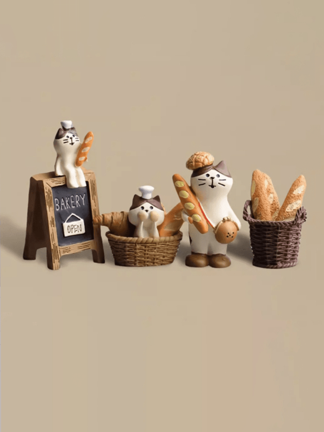 Add a playful touch to your workspace or car interior with our Cute Resin Cat Figure Desk Decor! This adorable set of cat figures will bring a smile to your face while keeping your desk or car organized. Made from high-quality resin, these figures are durable and long-lasting. Perfect for cat lovers and those seeking a unique and charming decor piece.