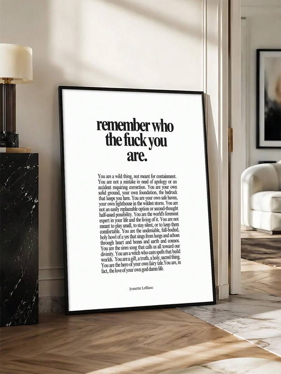 Daily Affirmations Empowered Women Manifesto Motivational Canvas Poster