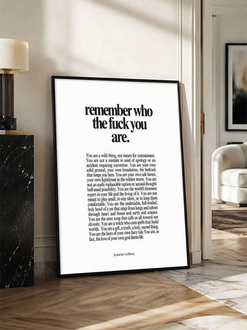 Daily Affirmations Empowered Women Manifesto Motivational Canvas Poster