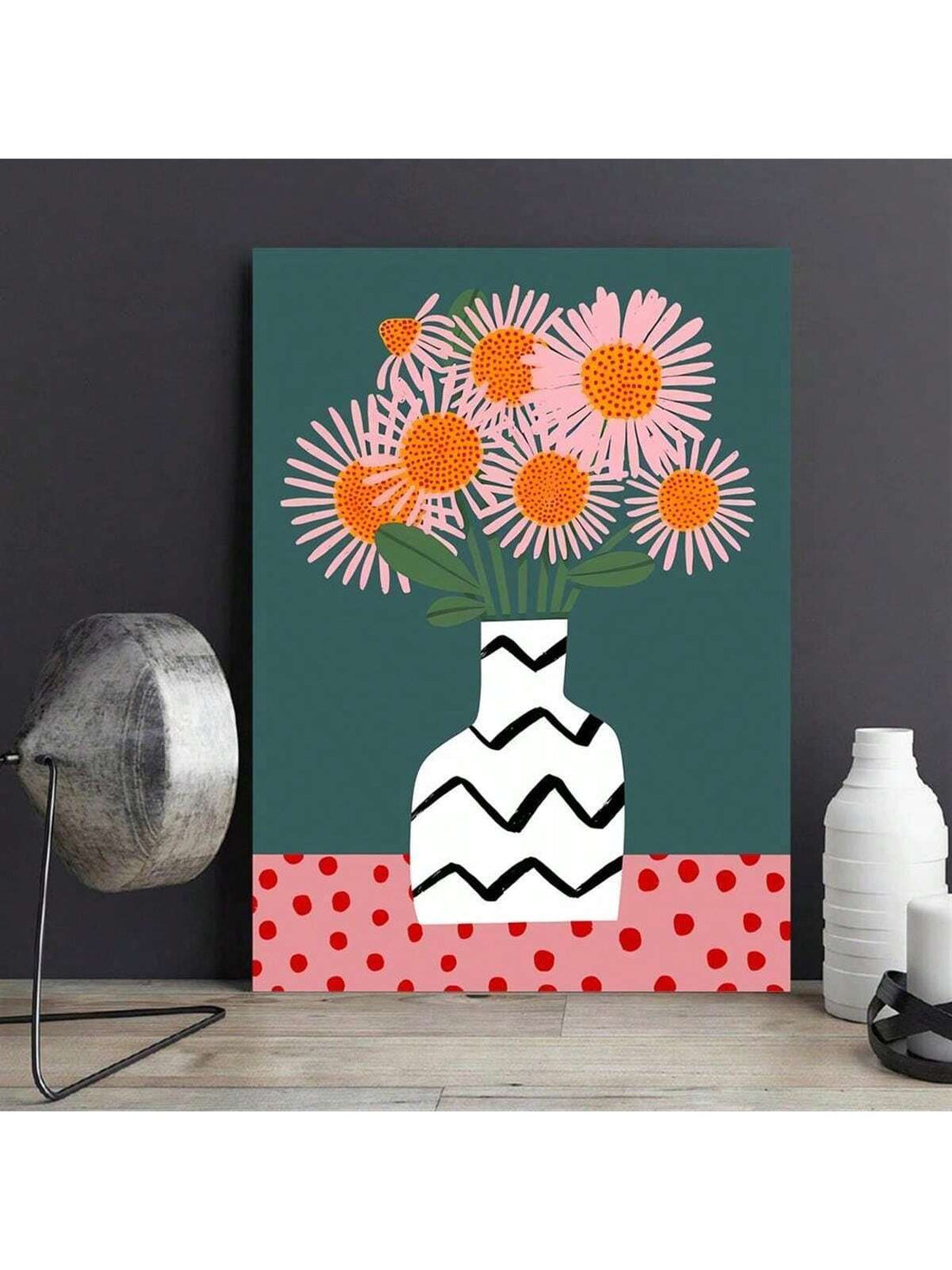 Dark Botanical Canvas Poster - Boho Vintage Wall Art for Living Room & Bedroom Decor