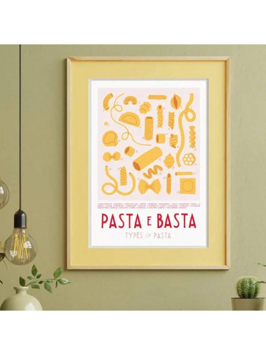 Add a touch of charm and personality to your kitchen with our Delightful Pasta Poster Wall Art. This unique wall art is perfect for pasta lovers and makes for a one-of-a-kind housewarming gift. Its vibrant colors and intricate design will be sure to delight and add character to any space.