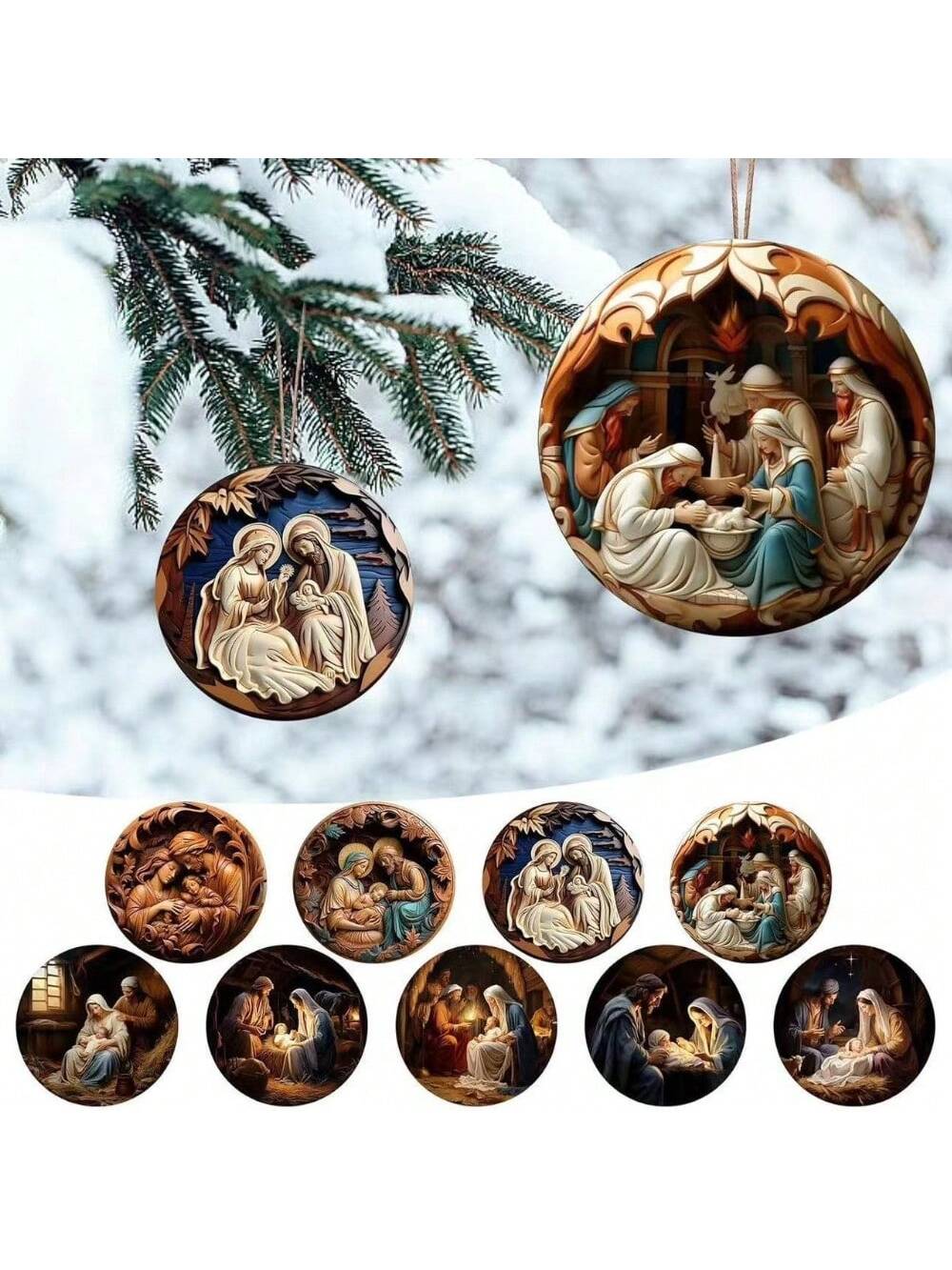 Add a touch of divine to your car with the Divine Dangling Delight: 3D Visual Jesus Nativity Car Pendant. This intricately designed pendant features a 3D visual of the nativity scene, making it a perfect reminder and inspiration during your daily commute. Made with high-quality materials, it's a durable and beautiful addition to any vehicle.