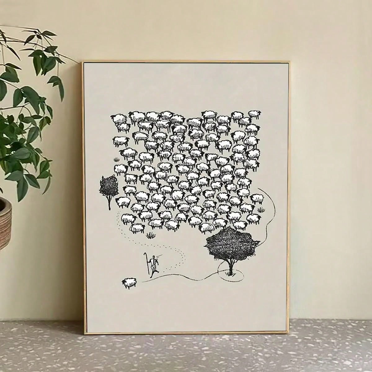 Decorate your home with Divine Home Decor's Unframed Canvas Poster featuring the heartwarming message 'God Rejoices Over One Lost Sheep'. Bring joy and inspiration to your space with this high-quality, unframed poster. Perfect for any room, this poster serves as a beautiful reminder of God's love and grace.