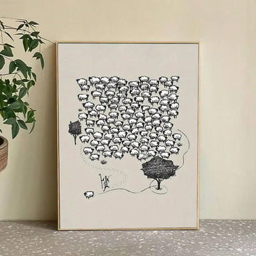 Decorate your home with Divine Home Decor's Unframed Canvas Poster featuring the heartwarming message 'God Rejoices Over One Lost Sheep'. Bring joy and inspiration to your space with this high-quality, unframed poster. Perfect for any room, this poster serves as a beautiful reminder of God's love and grace.