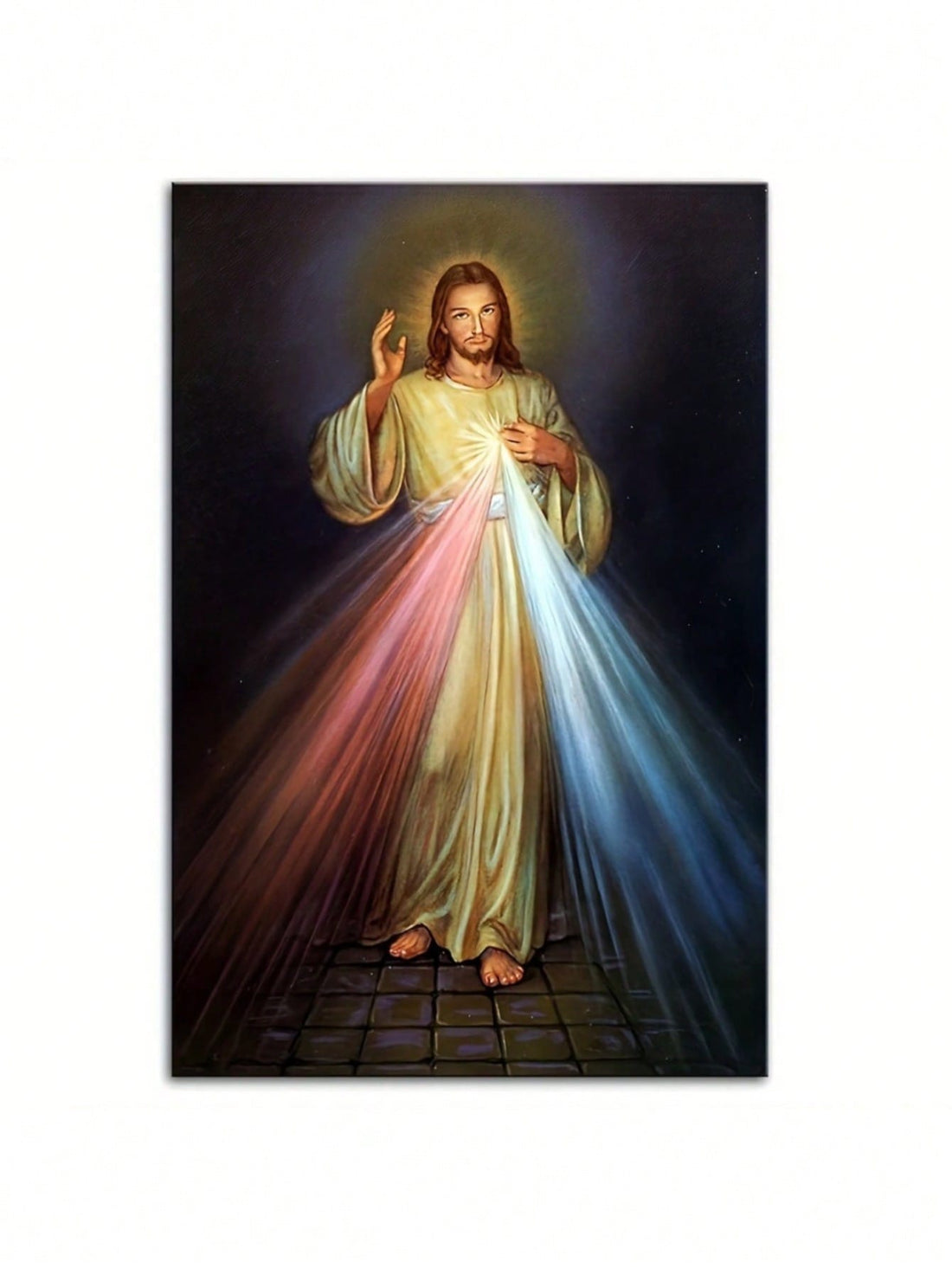 Elevate your space with the Divine Mercy Canvas Art Print, featuring an inspiring depiction of Jesus Christ radiating light. This high-quality wall décor brings a serene and uplifting atmosphere to both home and office environments, serving as a daily reminder of faith and hope. Crafted with attention to detail, it combines spiritual significance with elegant design, making it a meaningful addition to any room.