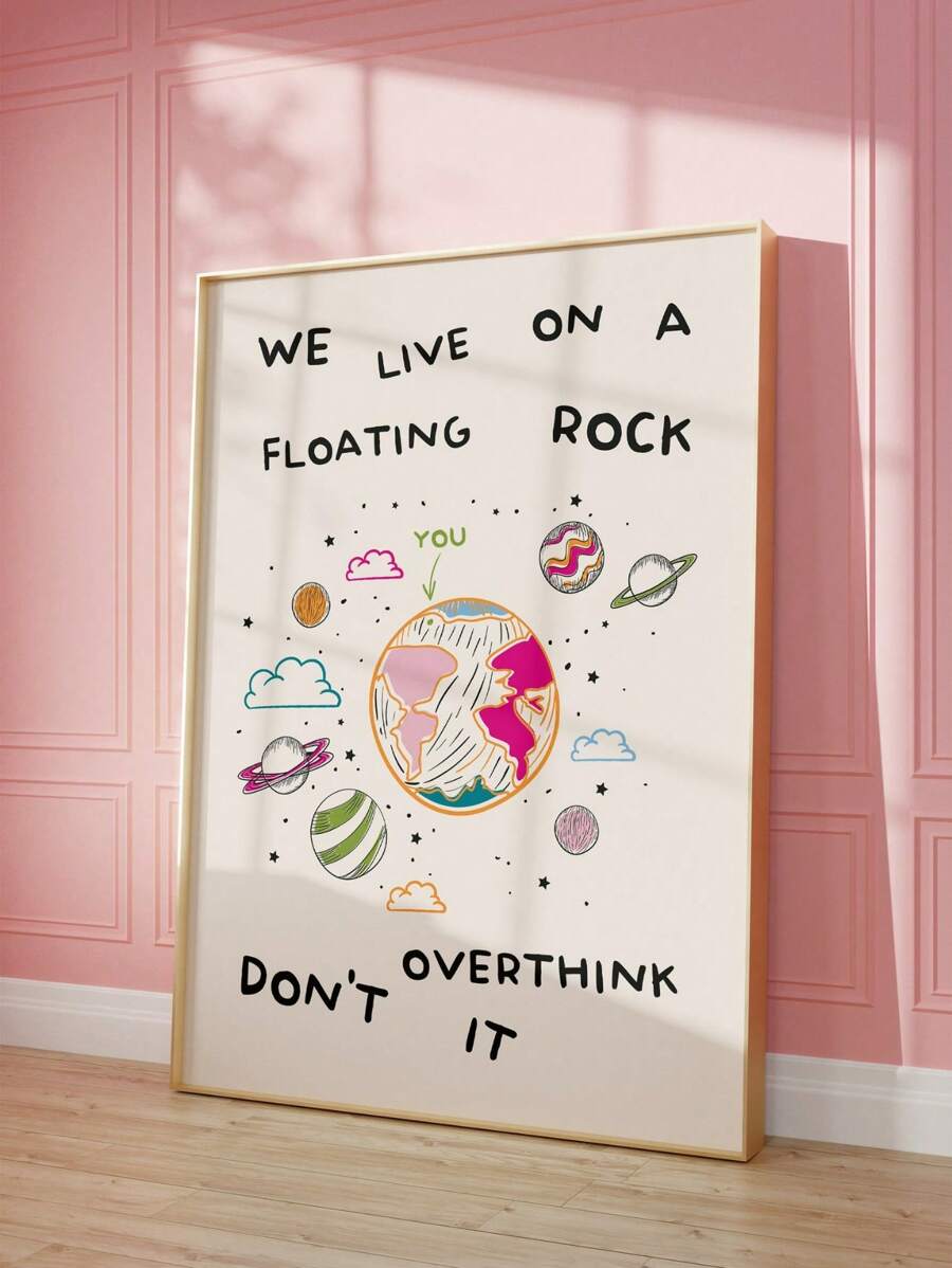 This "Don't Overthink" quote wall art features a vibrant cotton candy pink background, adding a playful yet motivational touch to any space. Designed for those who appreciate funky, aesthetic decor, this print encourages a mindset of simplicity and confidence. Ideal for home offices, creative studios, or personal nooks, it blends inspiration with lively color to keep your environment uplifting and visually engaging.
