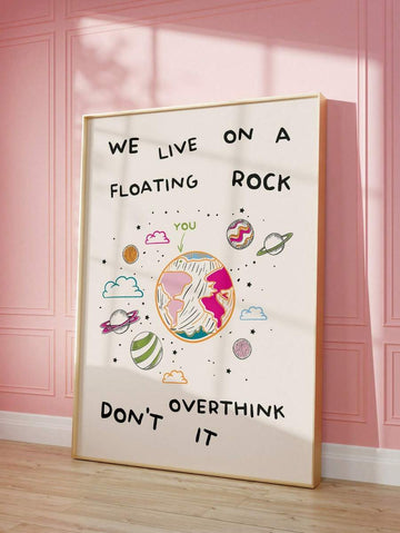 This "Don't Overthink" quote wall art features a vibrant cotton candy pink background, adding a playful yet motivational touch to any space. Designed for those who appreciate funky, aesthetic decor, this print encourages a mindset of simplicity and confidence. Ideal for home offices, creative studios, or personal nooks, it blends inspiration with lively color to keep your environment uplifting and visually engaging.