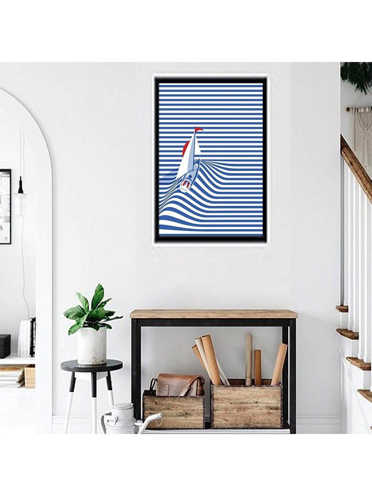 Elevate your home decor with our Dynamic Ocean Adventure Canvas Poster. Experience the stunning beauty of the geometric sailboat design, set against a vibrant ocean backdrop. Unframed for a modern touch, this poster brings a sense of adventure and sophistication to any space.