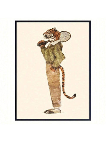 Add a bold touch with the Dynamic Tiger Tennis Club Canvas Poster. Perfect for sports enthusiasts, it adds depth and character to your living room, sofa backdrop or bedside. No frame needed, making it an affordable and stylish decoration for any home. Show off your love for tennis with this unique wall art.