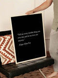 Edgar Allan Poe inspired Love Transcends Flaws Canvas poster with poetic romantic charm. Perfect for dark academia, libraries, bedrooms, and studies.
