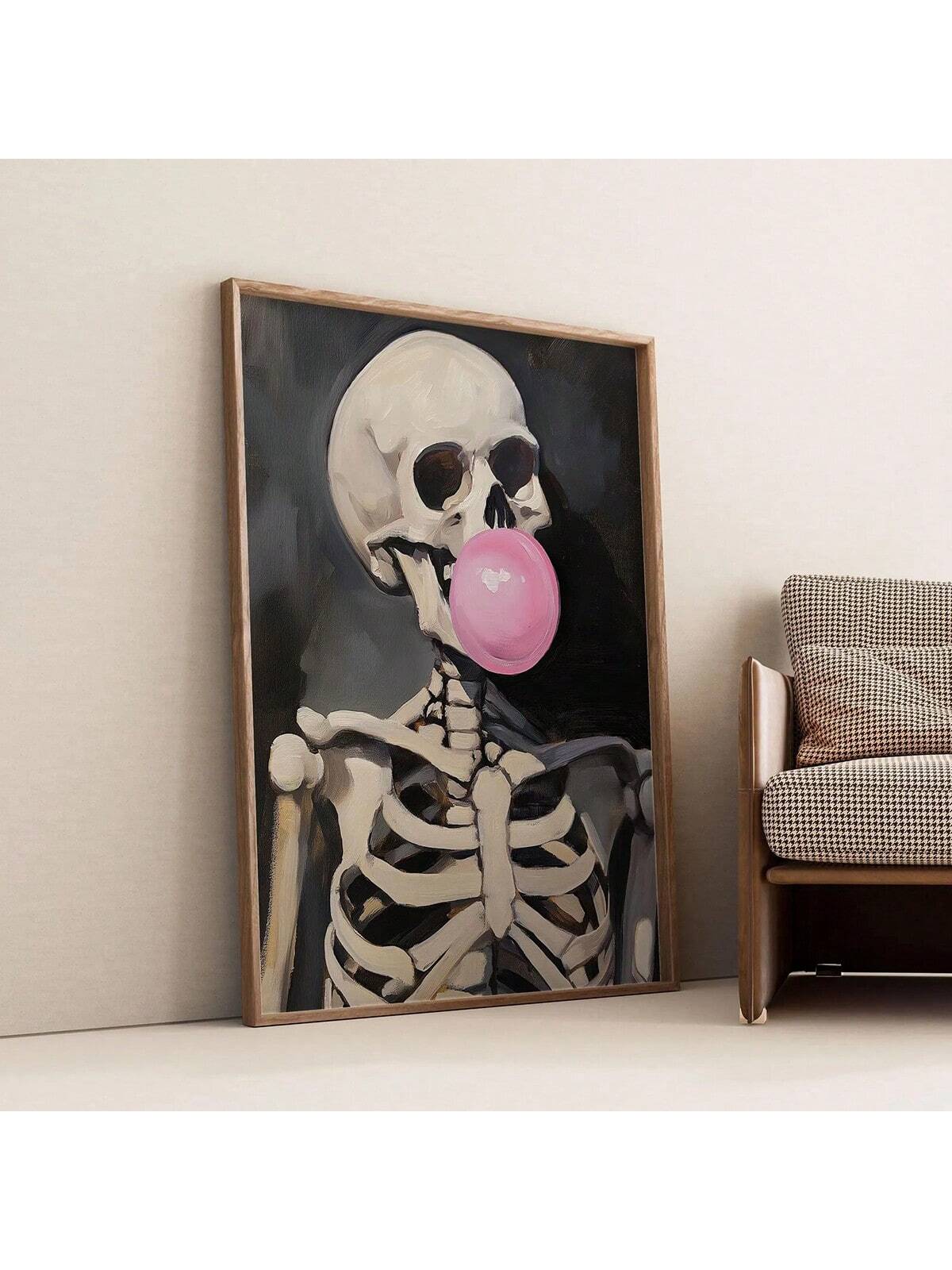 Add a chilling touch to your space with this Eerie Halloween Skull Bubble Gum Art Print. Perfect for bedrooms, bathrooms, or living rooms, this unique piece blends spooky aesthetics with playful bubble gum imagery, creating a striking focal point. Crafted with attention to detail, it enhances your Halloween decor while maintaining a stylish edge year-round. Ideal for those who appreciate expert design with a macabre twist.