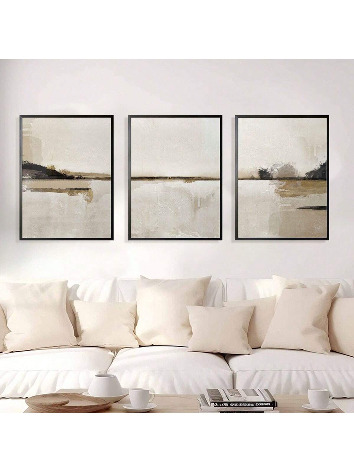 Elevate your living space with this elegant 3-piece set of unframed abstract art prints, designed to complement modern Scandinavian interiors. Each print features minimalist shapes and subtle color palettes that bring a refined, contemporary aesthetic to your home. Perfect for creating a cohesive gallery wall, these artworks add depth and sophistication without overwhelming your décor. Their unframed format allows for versatile display options, making them ideal for personalized styling in any room.