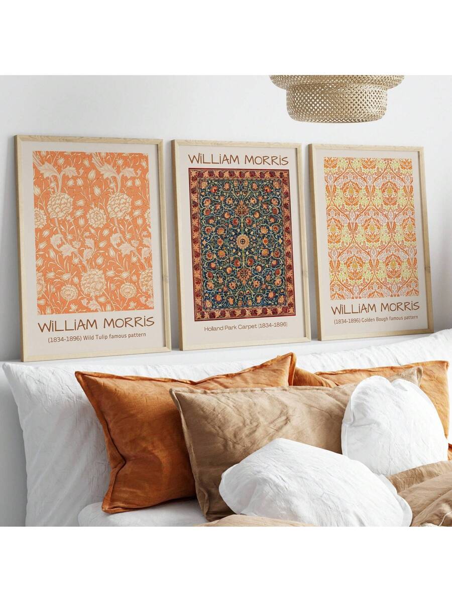 Experience timeless home decor with our elegant 3-piece William Morris Vintage Flower Market Wall Art Set. Each piece features intricate designs by the renowned artist, adding a touch of vintage charm to any room. Made with high-quality materials, these pieces are the perfect addition to elevate your home decor.