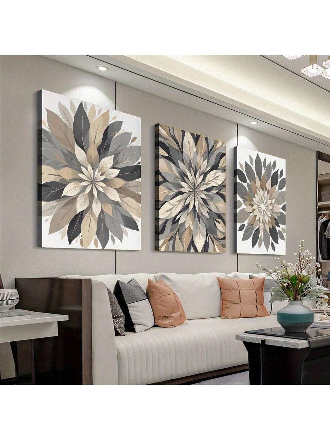 Enhance your bedroom or living space with this elegant 3-piece wall art set, featuring wooden frames that complement the subtle beige and gray floral designs. Crafted to bring sophistication and a calming ambiance, these pieces blend seamlessly with a variety of décor styles, elevating your room's aesthetic with refined natural tones and timeless floral artistry.