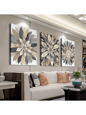 Enhance your bedroom or living space with this elegant 3-piece wall art set, featuring wooden frames that complement the subtle beige and gray floral designs. Crafted to bring sophistication and a calming ambiance, these pieces blend seamlessly with a variety of décor styles, elevating your room's aesthetic with refined natural tones and timeless floral artistry.
