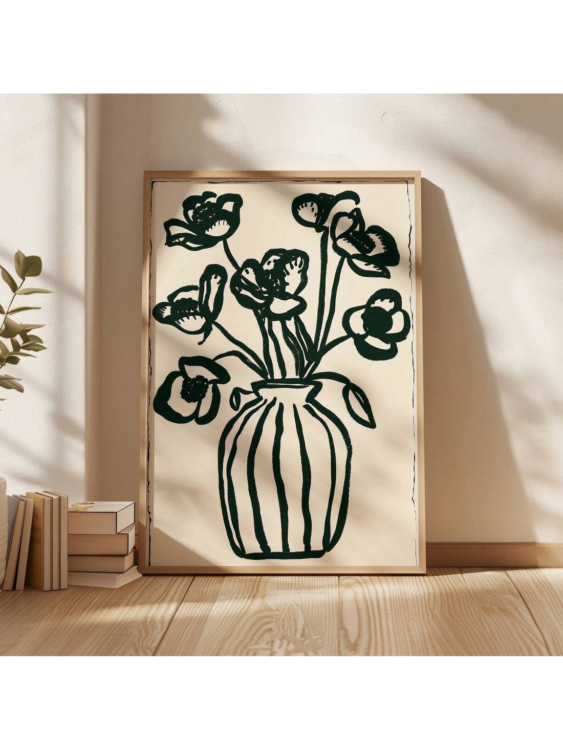 Enhance your modern home decor with our Elegant Abstract Botanical Wall Art. Featuring a beautiful beige and black color scheme, this canvas print adds a touch of sophistication and style to any room. Elevate your space with this elegant piece, perfect for any art enthusiast.