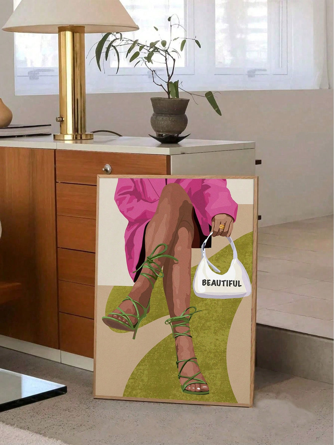 This elegant abstract canvas print is the perfect addition to any modern home decor. With its stylish design, it is sure to elevate the aesthetic of any room. Made with high-quality canvas and printing technology, this wall art provides a high-resolution and durable piece for your home. Transform your space with this stylish and elegant canvas print.