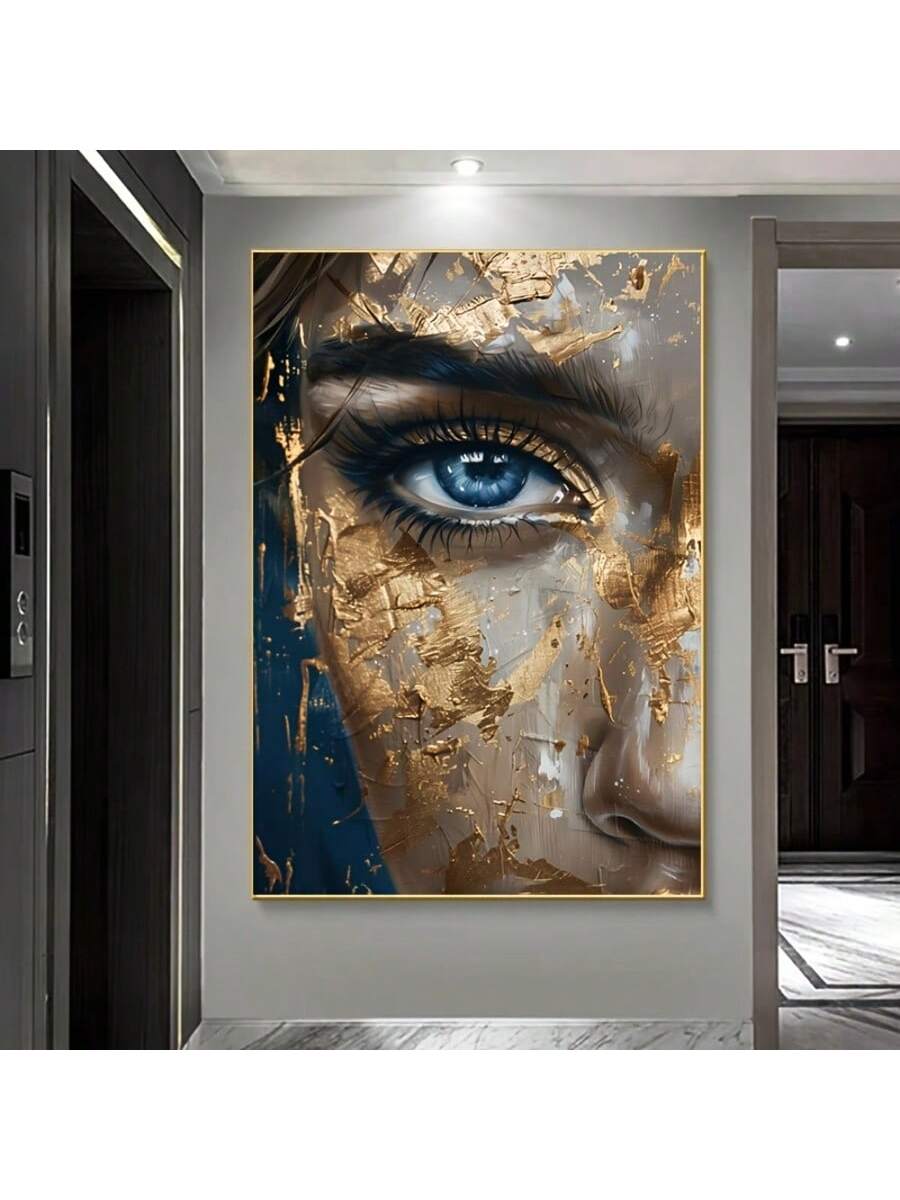 Elevate your living space with this Elegant Abstract Eye Canvas Print, a modern frameless wall art piece designed to add sophistication to any living room or bedroom. Its sleek, minimalist design complements contemporary interiors, while the abstract eye motif invites thoughtful reflection and artistic intrigue. Crafted with high-quality materials, this canvas print offers durability and vibrant color retention, making it a lasting centerpiece for your home décor.