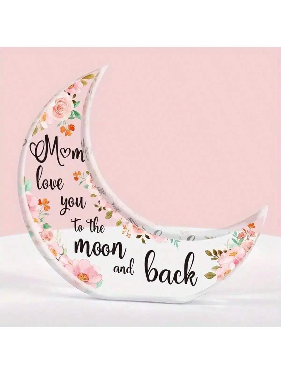 This acrylic moon decorative ornament is the perfect gift to celebrate Mother's Day. With its elegant design, it will add a touch of beauty to any space. Made from high-quality acrylic, it is durable and long-lasting. Show your love and appreciation with this cherished gift for your mother.