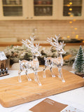 Add a touch of elegance to your holiday and special occasion decorations with our stunning Elegant Acrylic Reindeer Figurine. Its faceted design adds a unique and eye-catching element to any display. Made from high-quality acrylic, this figurine is both durable and beautiful.