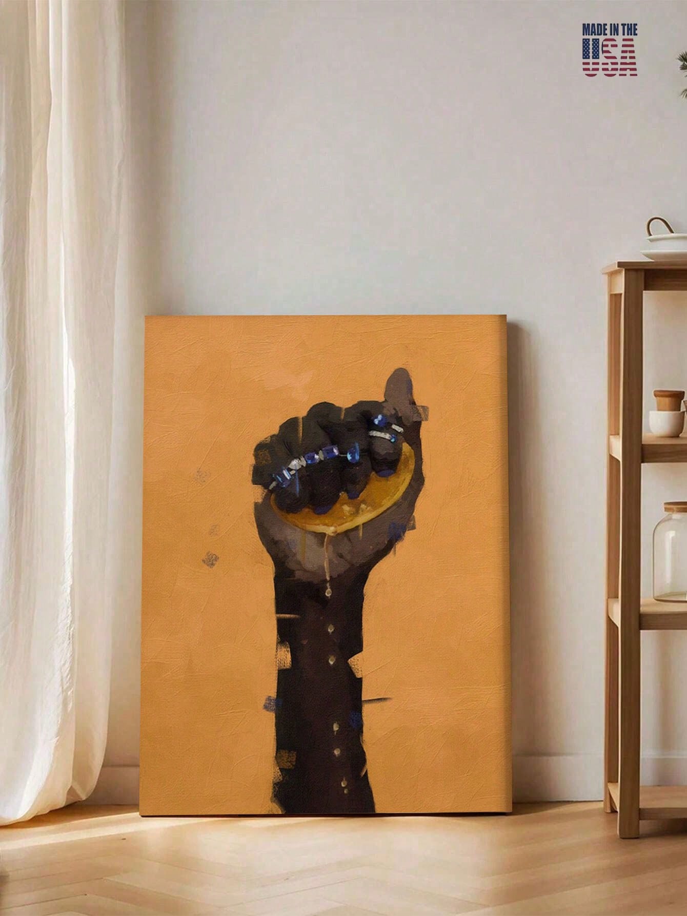 Add a touch of culture and style to your home with our Elegant African American Wall Art. Featuring a framed canvas print of black hands, this piece is perfect for modern home decor. Elevate your space with this unique and sophisticated artwork.