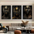 This elegant canvas art set features stunning black and gold designs of Afro women, perfect for adding a touch of style to any home decor. With a modern flair and high-quality prints, this set is sure to impress. Elevate your space and showcase your unique taste with this beautiful and eye-catching product