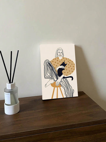 Upgrade your home décor with this elegant Art Deco framed canvas print featuring an abstract black cat design. Designed with sophistication in mind, this stylish piece will enhance any room. The perfect addition to your art collection, it is sure to impress your guests and add a touch of personality to your home.