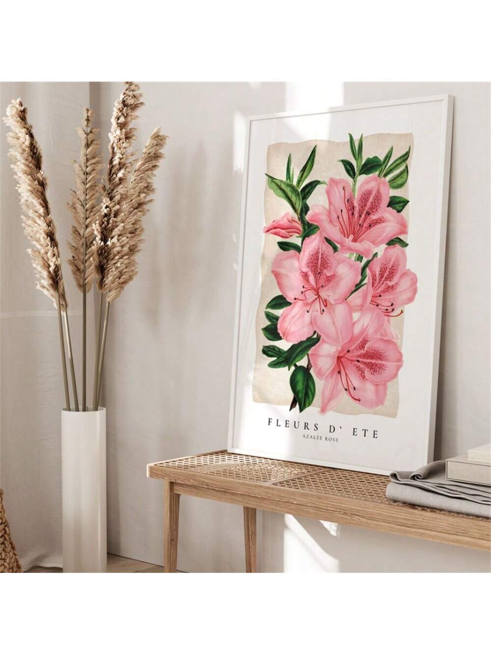 Transform your living space with this sophisticated azalea floral canvas poster, designed for those who appreciate refined aesthetics. Featuring delicate botanical illustrations rendered in a modern minimalist style, this piece brings nature's elegance indoors without overwhelming your décor. 