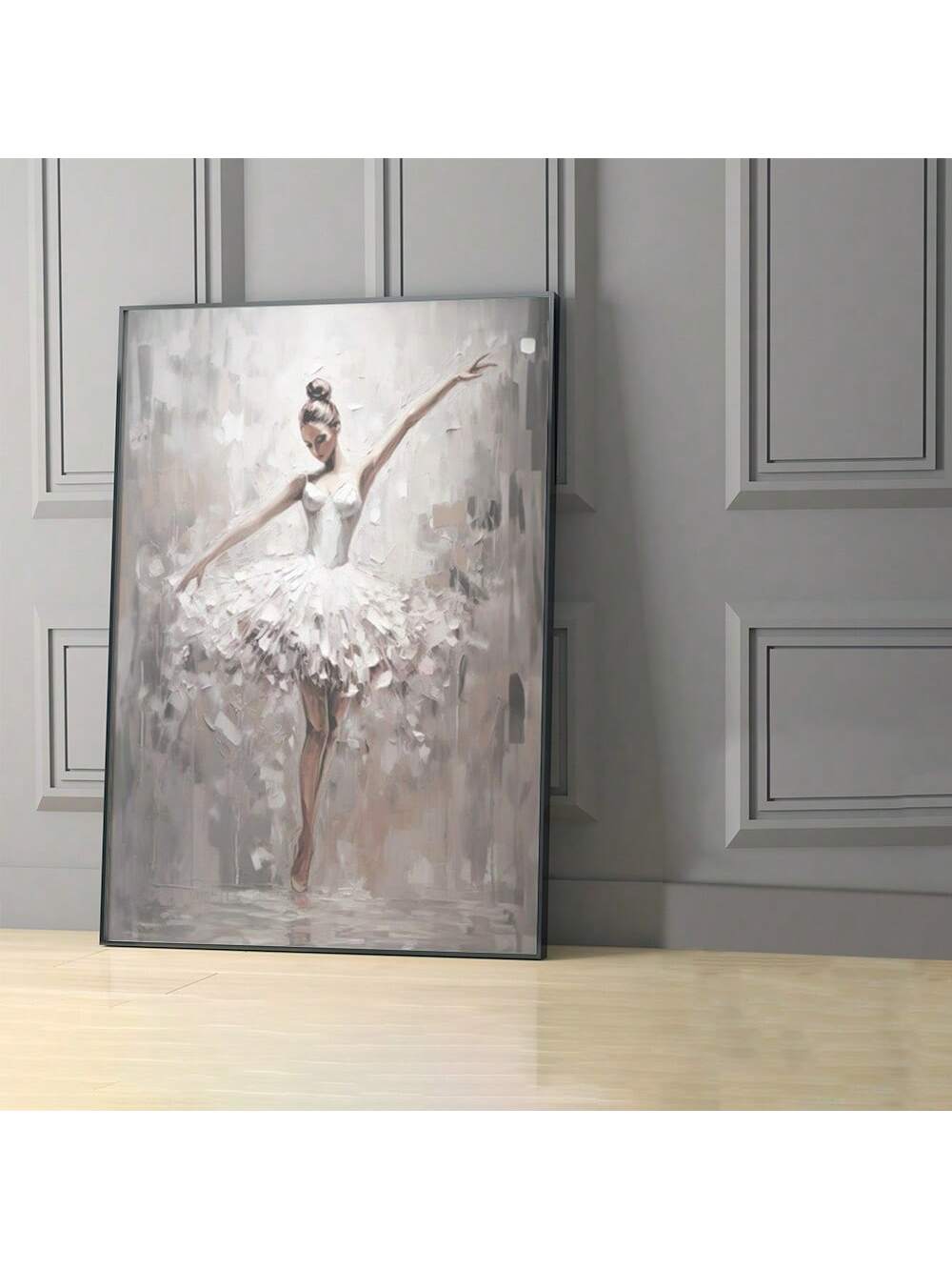 Elevate your living space with this Elegant Ballerina Canvas Art, expertly framed to enhance any room's ambiance. Its refined design captures the grace and poise of ballet, making it an ideal centerpiece for home decor. Perfect for gifting, this artwork adds a touch of sophistication and timeless beauty to any occasion or setting. Crafted to complement diverse interior styles, it transforms walls into elegant statements of art and culture.