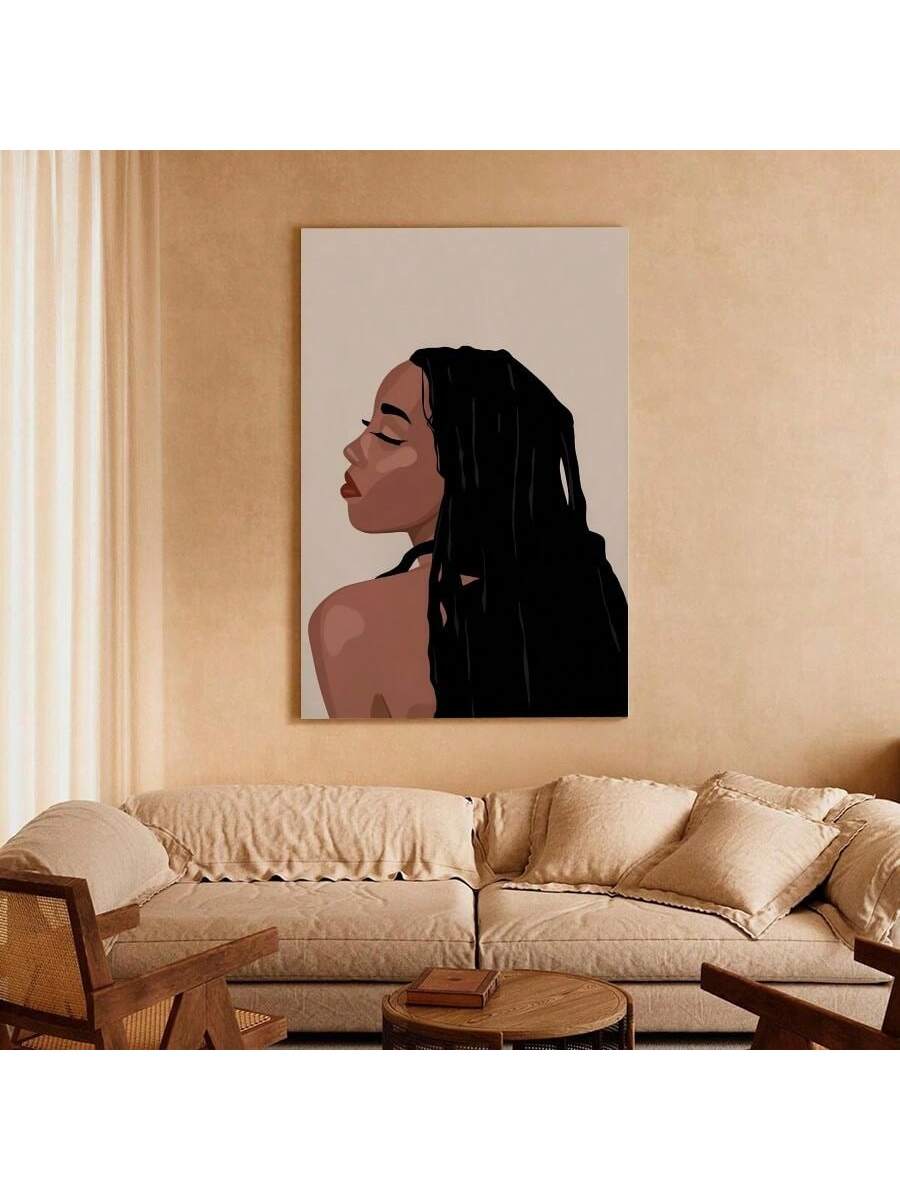 Elevate your space with this Elegant Black Art Portrait Canvas featuring a striking depiction of a girl with locs. Perfect for both home and office, this artwork adds a sophisticated and culturally rich touch to any environment. Crafted with attention to detail, it enhances your décor while celebrating natural beauty and artistic expression.