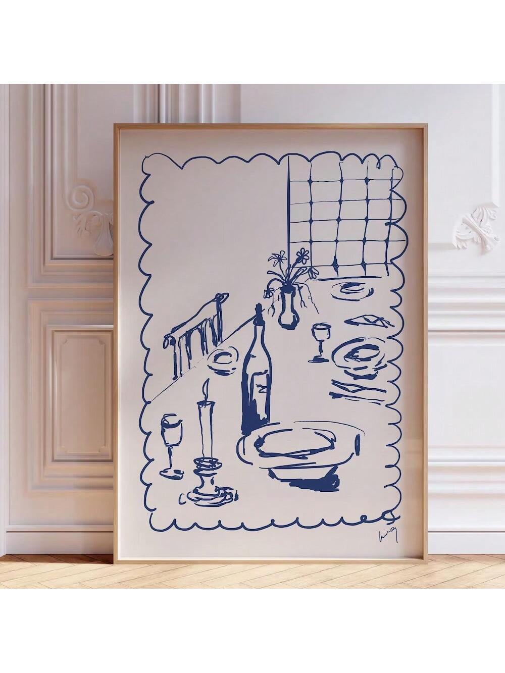 Elevate your kitchen or dining space with this Elegant Blue Wine and Cheese Poster. Featuring a modern design in soothing blue tones, it adds a refined touch to your wall decor. Perfect for wine enthusiasts and those who appreciate tasteful art, this poster enhances ambiance while complementing contemporary interiors. Durable and visually striking, it’s an ideal choice to showcase your love for wine and cheese in style.