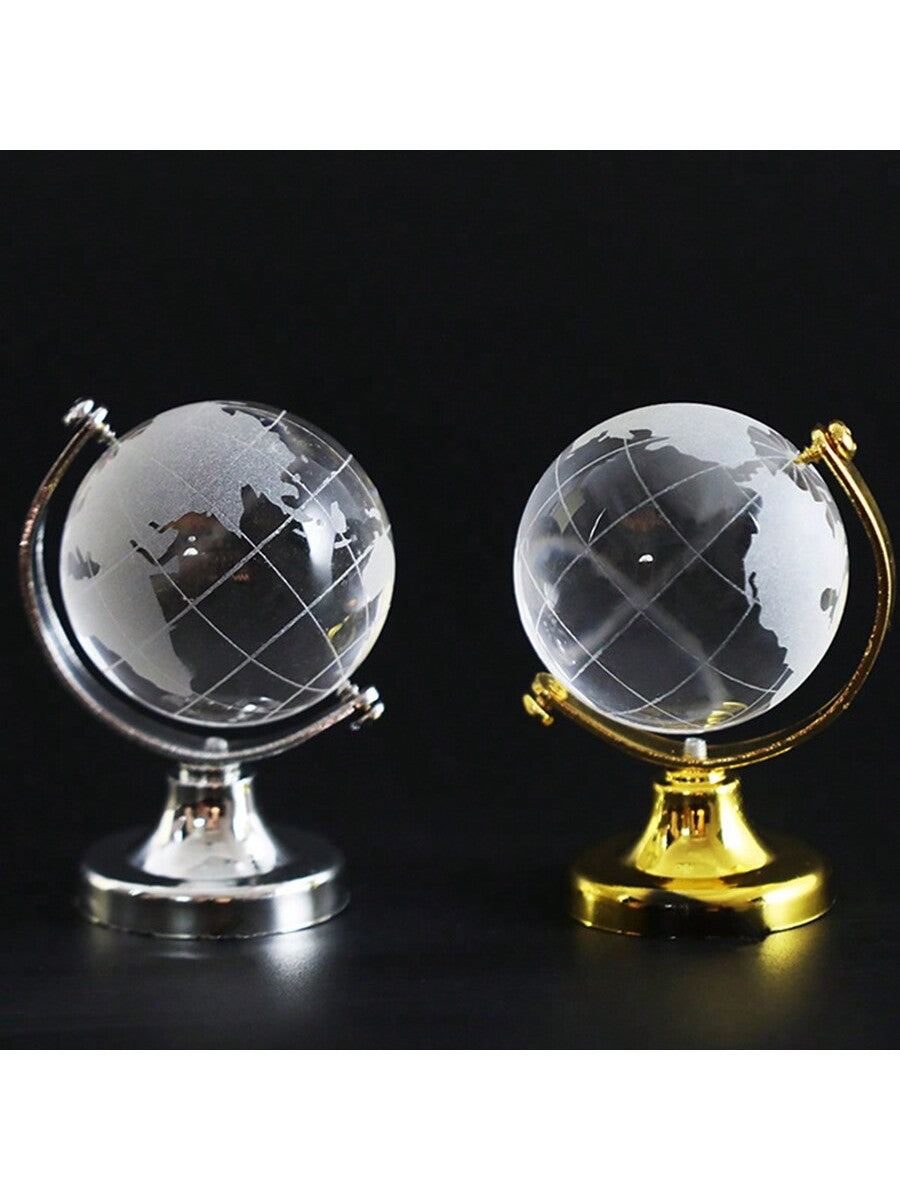 Experience the elegance and sophistication of our Elegant Crystal Globe with Metal Stand. This exquisite desktop decoration not only adds a touch of style to any space, but also serves as the perfect gift for any occasion. Crafted with precision and attention to detail, it's the ideal addition to any home or office.