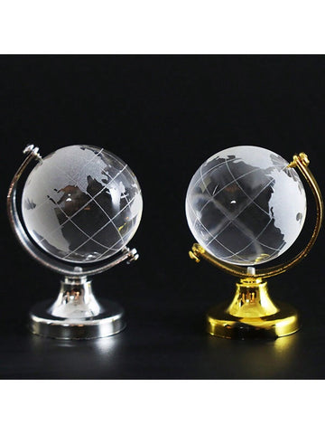 Experience the elegance and sophistication of our Elegant Crystal Globe with Metal Stand. This exquisite desktop decoration not only adds a touch of style to any space, but also serves as the perfect gift for any occasion. Crafted with precision and attention to detail, it's the ideal addition to any home or office.