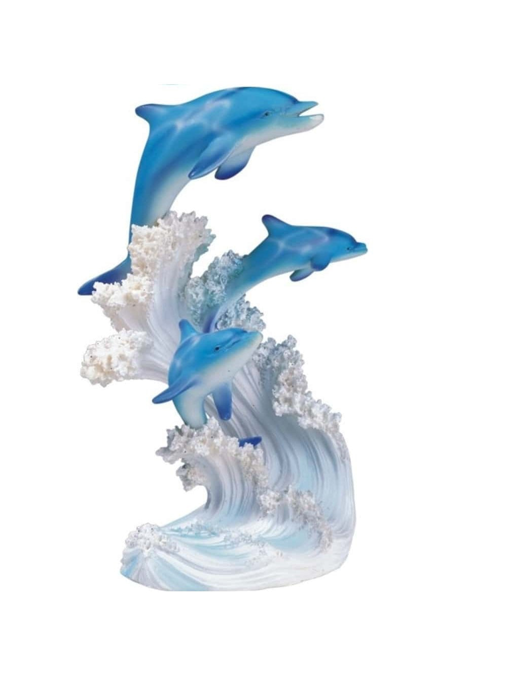 This elegant dolphin wave figurine is a beautiful addition to any living room or office. Crafted with intricate details, it serves as a stunning marine life home décor piece. Its graceful design brings a sense of tranquility and makes for the perfect housewarming gift.