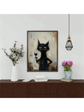 Add a sophisticated touch to your home decor with our Elegant Feline Canvas Art Print! Featuring a unique black cat design, this minimalist wall decor is the perfect addition to any room. Made with high-quality canvas, it will add a charming and modern touch to your space.