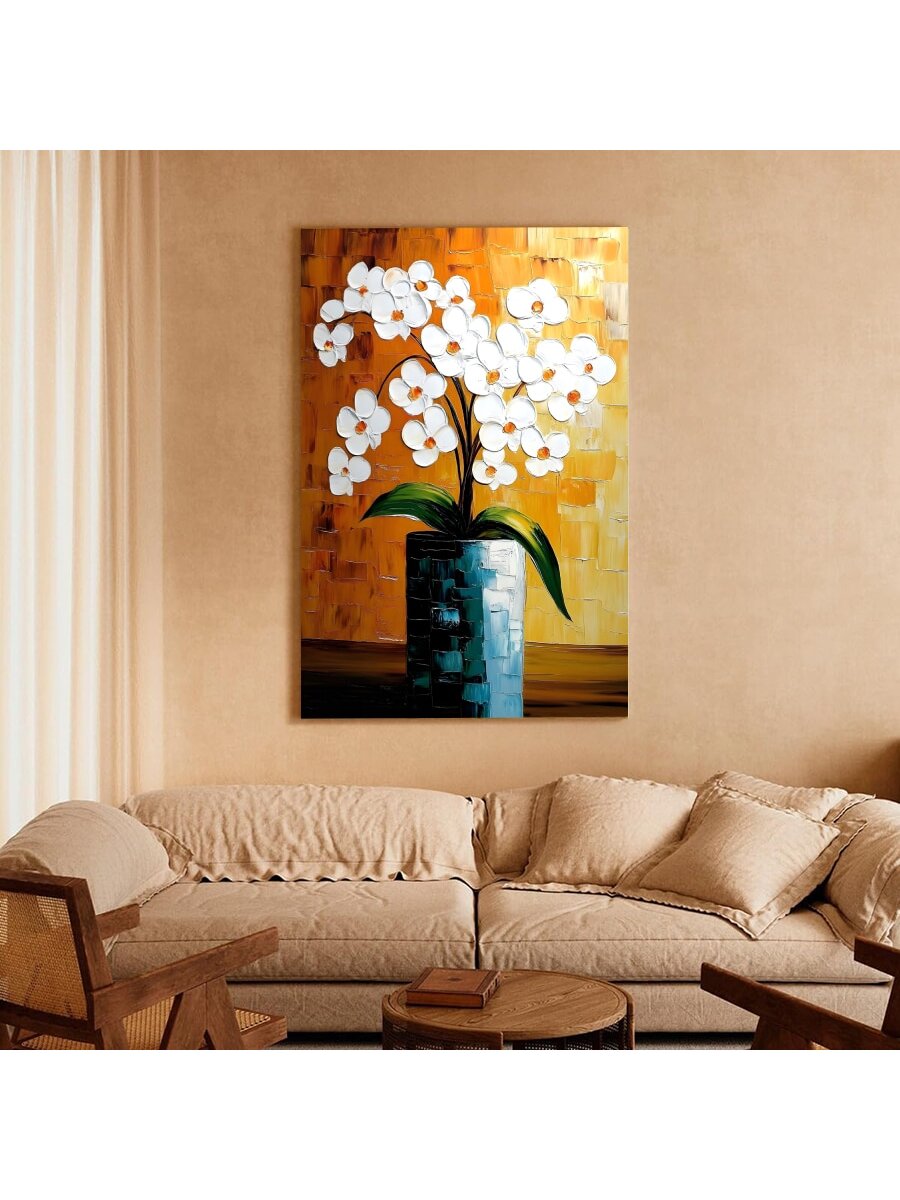 Elevate your home décor with our elegant floral canvas poster. Perfect for your bedroom or living room, the vibrant colors will add a touch of sophistication to any space. Made of high-quality canvas, this poster is a timeless piece that will enhance the beauty of your home for years to come.