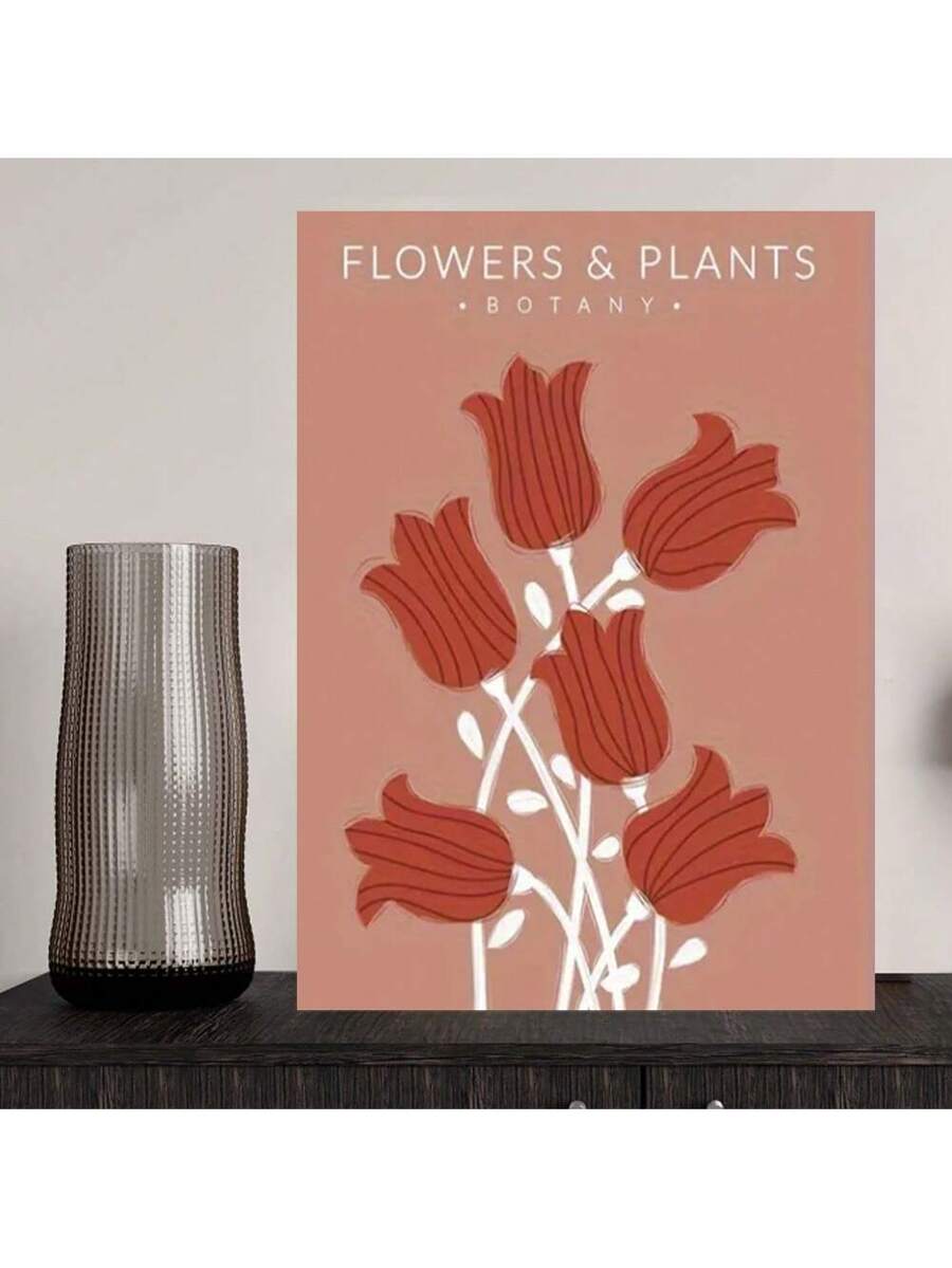 Enhance any space with this elegant framed canvas poster featuring stunning red flowers. Perfect for adding a pop of color and style to your home, office, or cafe. Bring the beauty of nature indoors with this perfect wall art piece.