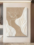 This elegant frameless canvas poster features cream wind lines in a Nordic artistic style, making it the perfect addition to any home or office. Its high-quality canvas material ensures durability and its frameless design adds a sleek and modern touch. Enhance your interior design with this stunning wall art.