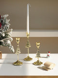 Transform your holiday décor with this sophisticated 3-piece candle holder set, featuring intricate snowflake designs in lustrous gold finish. Each holder combines timeless elegance with versatile functionality, perfect for creating ambient lighting in any setting—from intimate home gatherings to upscale restaurant displays. The refined craftsmanship and seasonal aesthetic make these holders an essential accent for festive tablescapes and year-round entertaining.