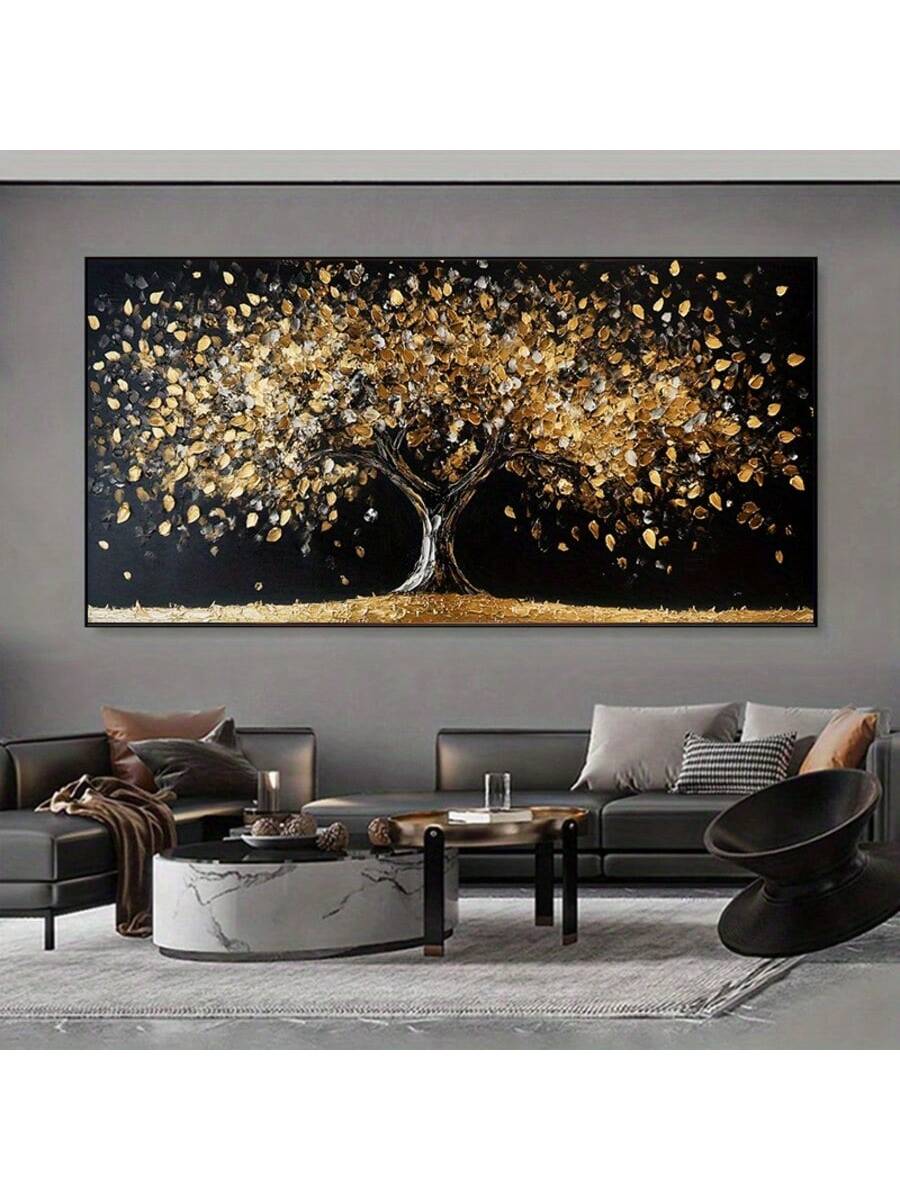 Elevate your living space with this Elegant Golden Tree of Life Canvas Art, designed to complement contemporary living rooms and bedrooms. Its refined golden hues and intricate design bring a sense of harmony and sophistication, making it a perfect focal point for modern interiors. Crafted to enhance ambiance, this artwork adds both warmth and elegance, creating a serene environment that reflects timeless beauty and thoughtful décor.