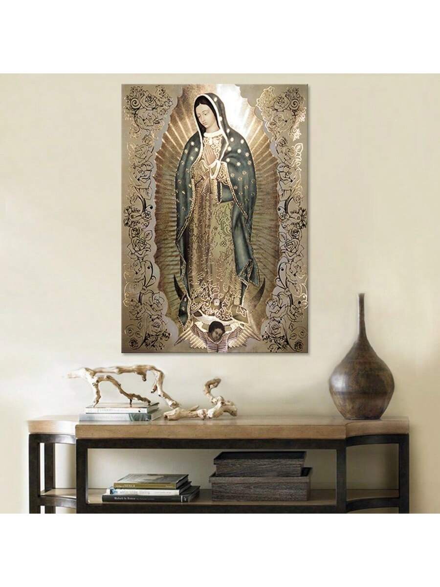 Elevate your living space with the Elegant Guadalupe Mother of God Canvas Poster, a refined piece designed to inspire tranquility and devotion. Perfect for bedrooms and living rooms, this artwork combines timeless religious symbolism with sophisticated aesthetics, creating a serene atmosphere. Crafted on high-quality canvas, it offers durability and vivid detail, making it a meaningful addition to your home décor.