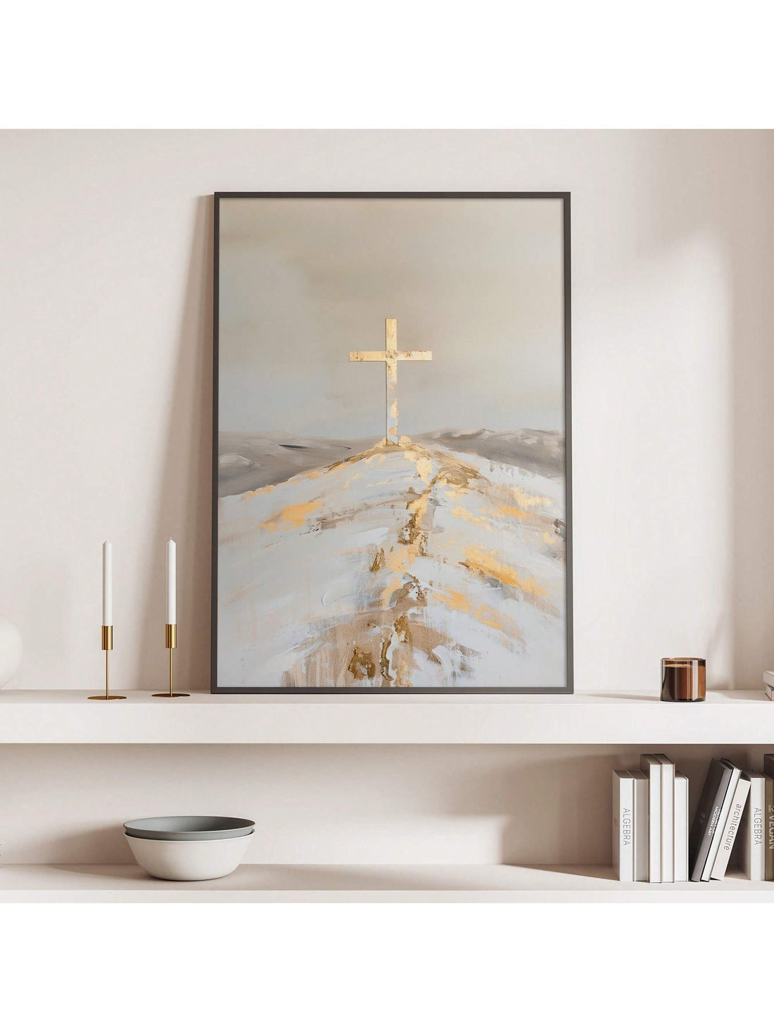 Elevate your space with this Elegant Holy Cross Wall Art, a modern Christian canvas print that combines simplicity and spiritual significance. Perfectly designed for both home and office, it offers a refined way to express faith and inspire calmness. The high-quality canvas ensures durability and vibrant detail, making it a timeless piece that enriches any environment with grace and devotion.