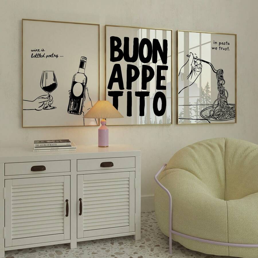 Bring Italian sophistication to your space with this elegant vintage-inspired art print. Featuring a refined wine and wine glass motif in modern minimalist style, this canvas artwork captures the essence of European elegance. The waterproof canvas material ensures durability and longevity, making it perfect for dining rooms, living rooms, or dorm spaces.