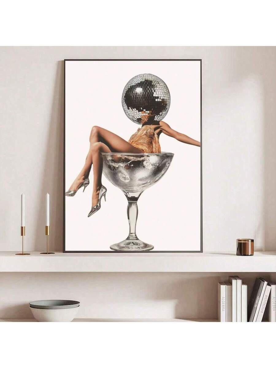 Transform your space with this striking unframed canvas wall art featuring an elegant lady silhouette within a wine glass. The multicolor design brings sophistication and contemporary flair to any room—bedroom, living area, or office. Crafted on durable, waterproof canvas, this modern piece resists moisture and maintains its vibrant appearance over time. Perfect for those seeking artistic decor that combines style with practicality.