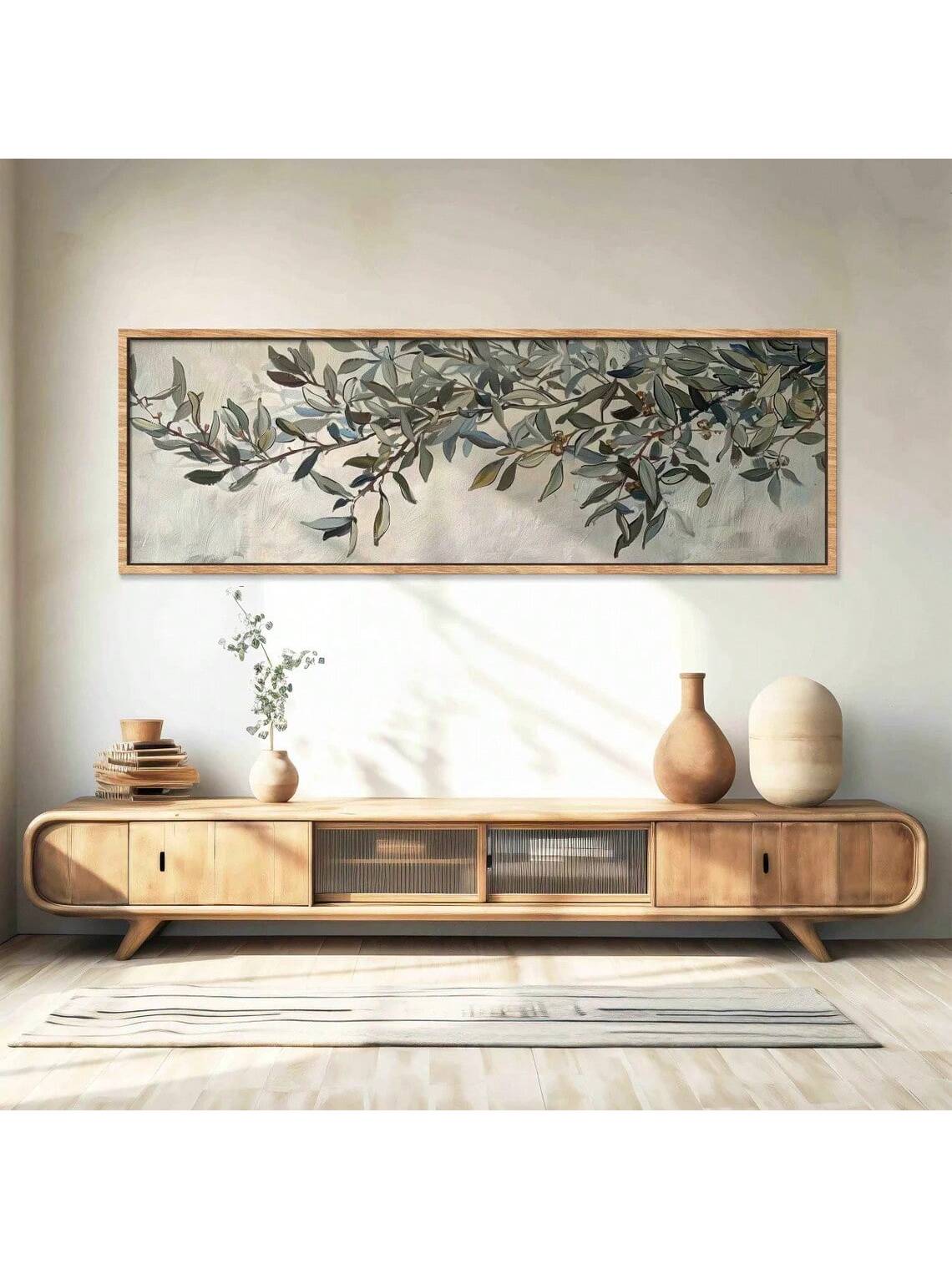 Bring the timeless beauty of nature indoors with this sophisticated Olive Tree Canvas Art Print. The frameless design showcases the delicate brushwork of this modern oil painting, creating a focal point that enhances any space. Perfect for elevating the aesthetic of living rooms and bedrooms, this elegant artwork seamlessly complements both contemporary and traditional décor schemes while introducing a touch of organic tranquility.