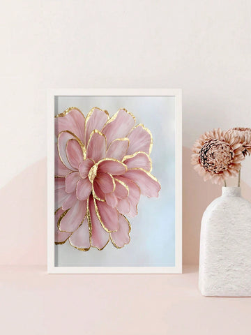 Transform your living space with this sophisticated Pink Peony Canvas Art featuring luxurious gold accents. The unframed design offers versatile placement options while the delicate floral imagery adds a touch of refined elegance to any room. This modern wall decoration combines contemporary aesthetics with timeless botanical beauty, making it an ideal statement piece for discerning interior design enthusiasts.