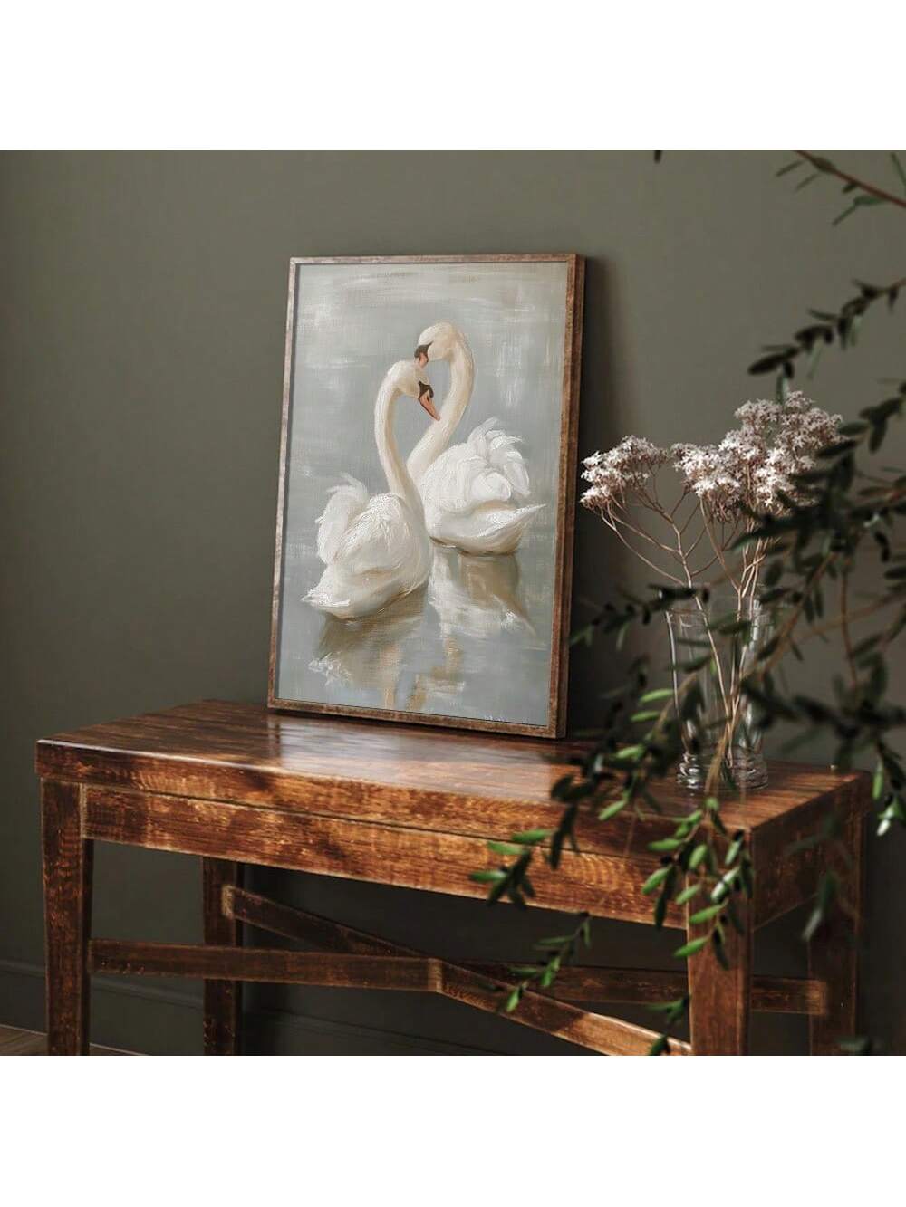This elegant swan vintage art canvas poster is the perfect addition to your farmhouse rustic decor. Made with high-quality materials, it adds a touch of sophistication to any room. Its vintage design and rustic charm will bring warmth and character to your home.