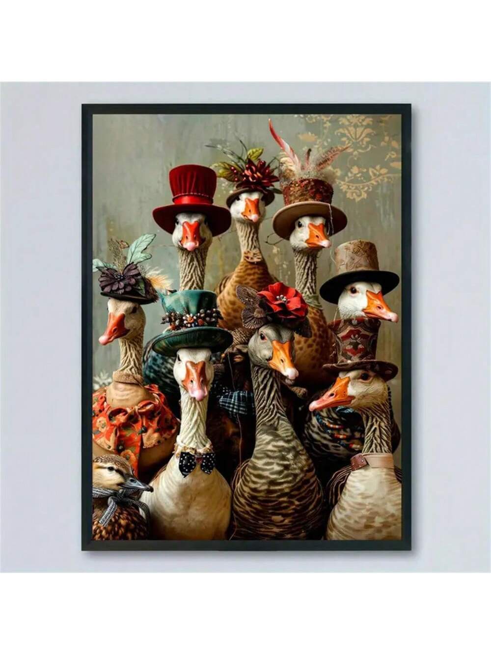 This Elegant Victorian Goose Canvas Print adds a touch of vintage-inspired charm to any modern decor. Made with high-quality materials, it features a stunning goose design that adds a sense of elegance to any room. Elevate your home's aesthetic with this beautiful canvas print.